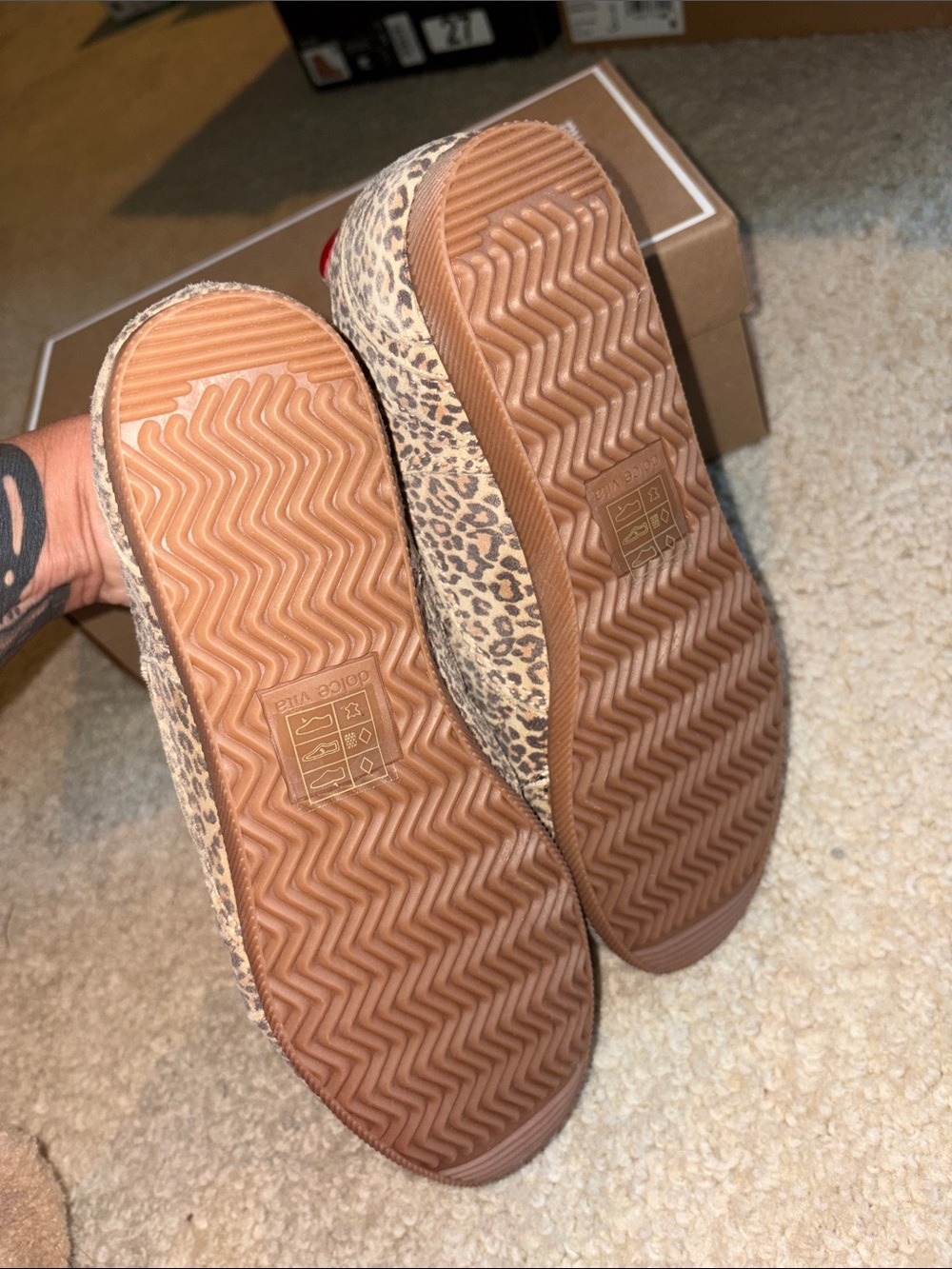 Dolce Vita Leopard Print Sneakers with Red Accents - Picture 5 of 10